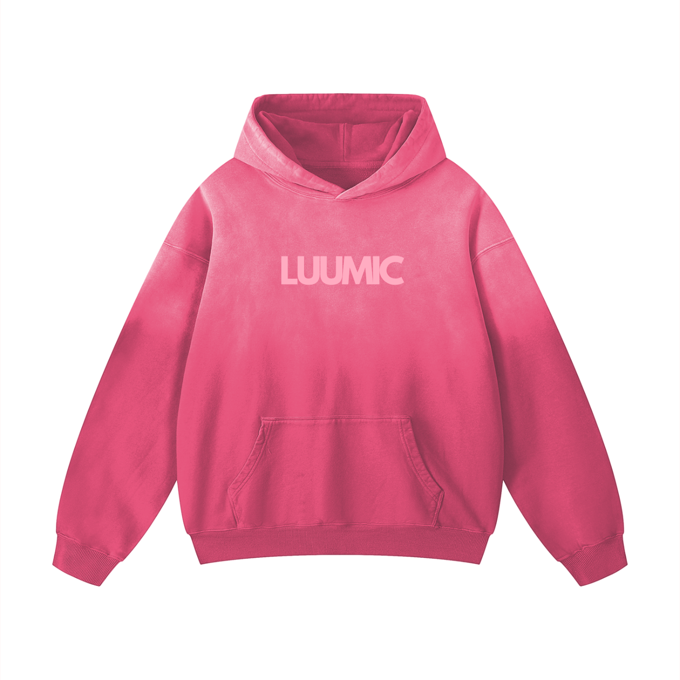 LUUMIC Pink Monochrome Hoodie
