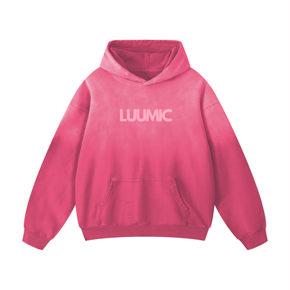 LUUMIC Pink Monochrome Hoodie