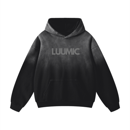 LUUMIC Acid Wash Hoodie [Black]